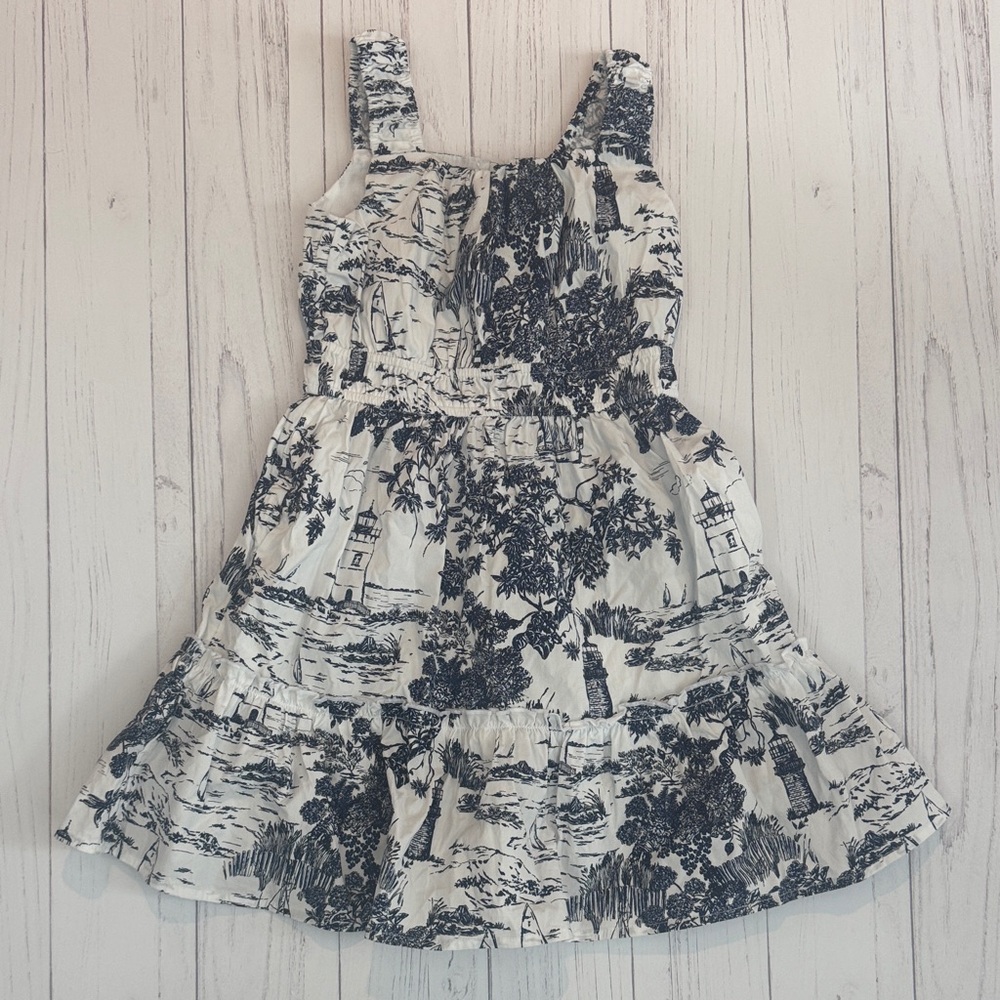 Vineyard Vines Navy and White Printed Dress